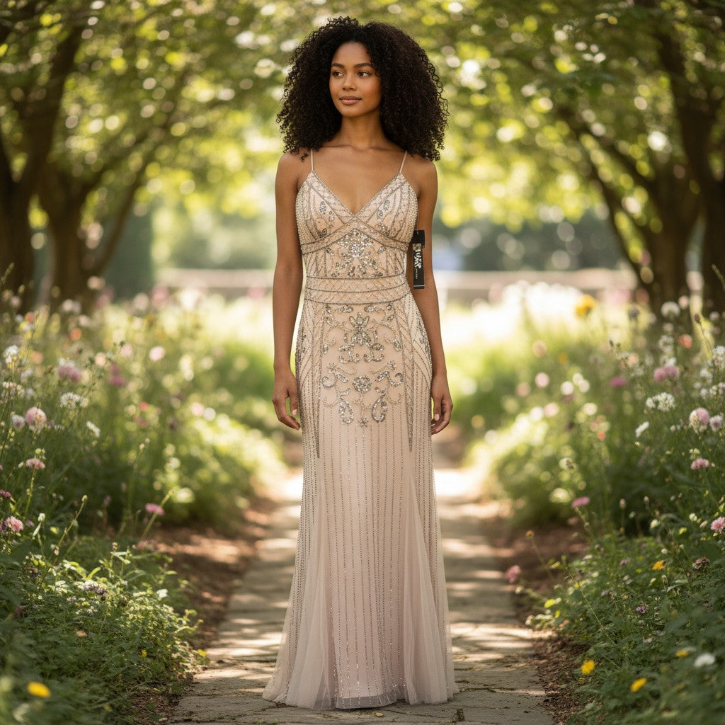 Glimmering Glamour Evening Gown – Shine On, Stardust!