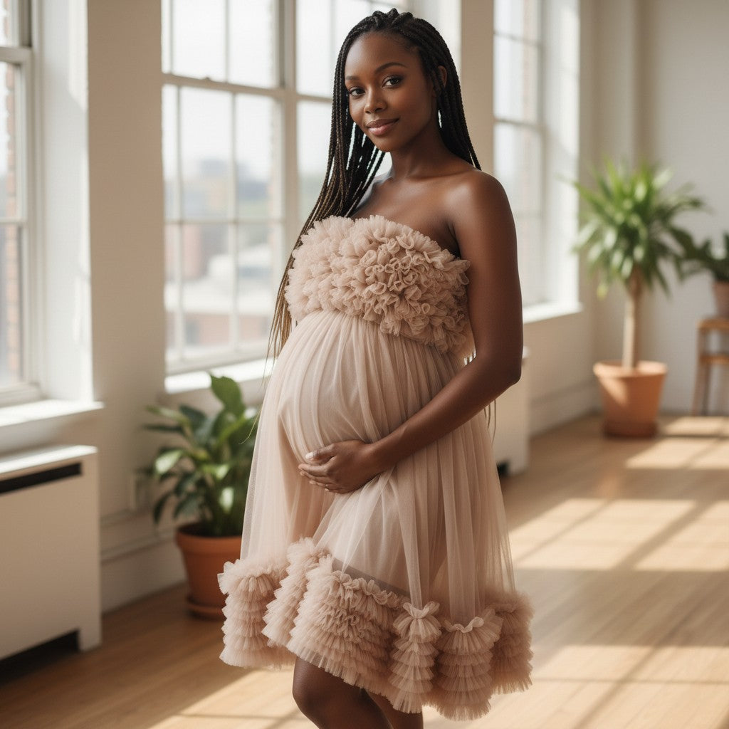 Fluffy Dream Strapless Dress - The Ultimate Cloud Nine Experience