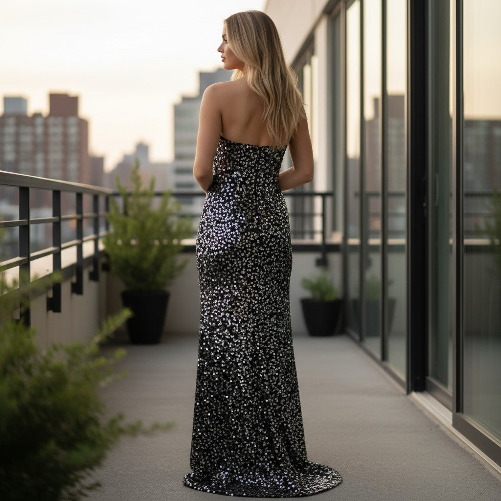 Starry Night Sparkle Dress: Shine Like the Cosmos