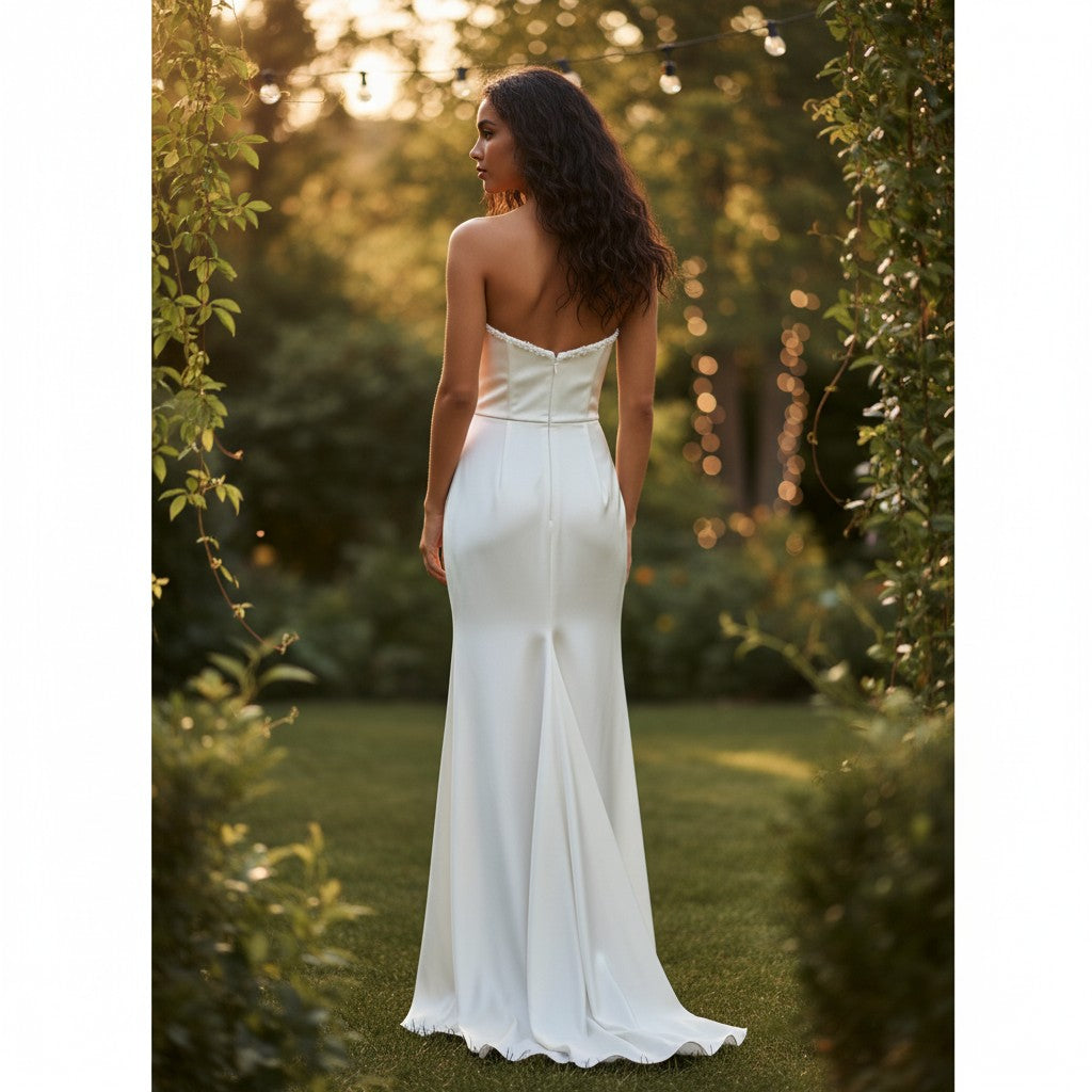 Glamorous Strapless Evening Dress or Bridal Gown