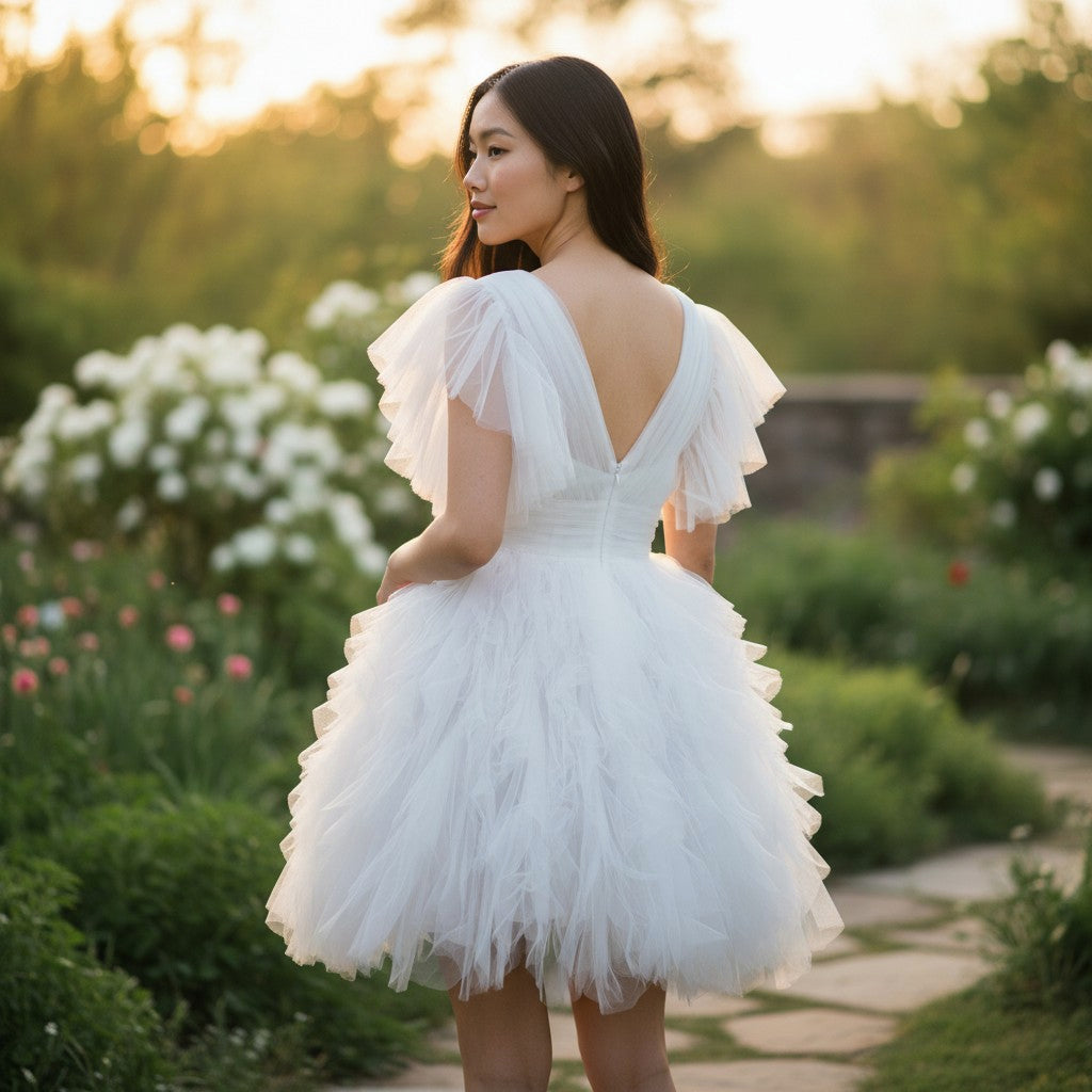 Cloud Nine Ruffled Tulle Dress: Float Like a Feather
