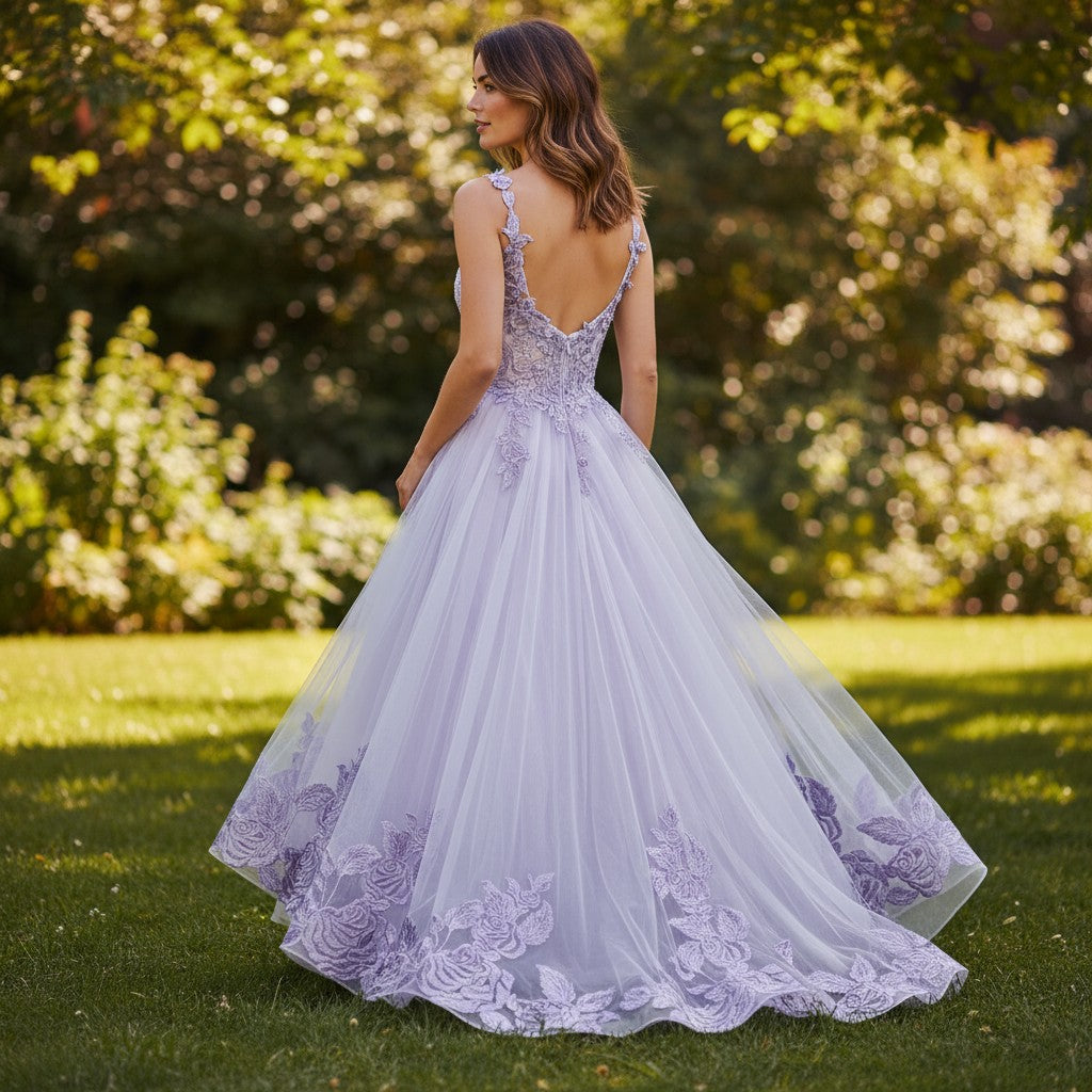 Lavender Dreamscape Ball Gown: Dance Like No One's Watching!