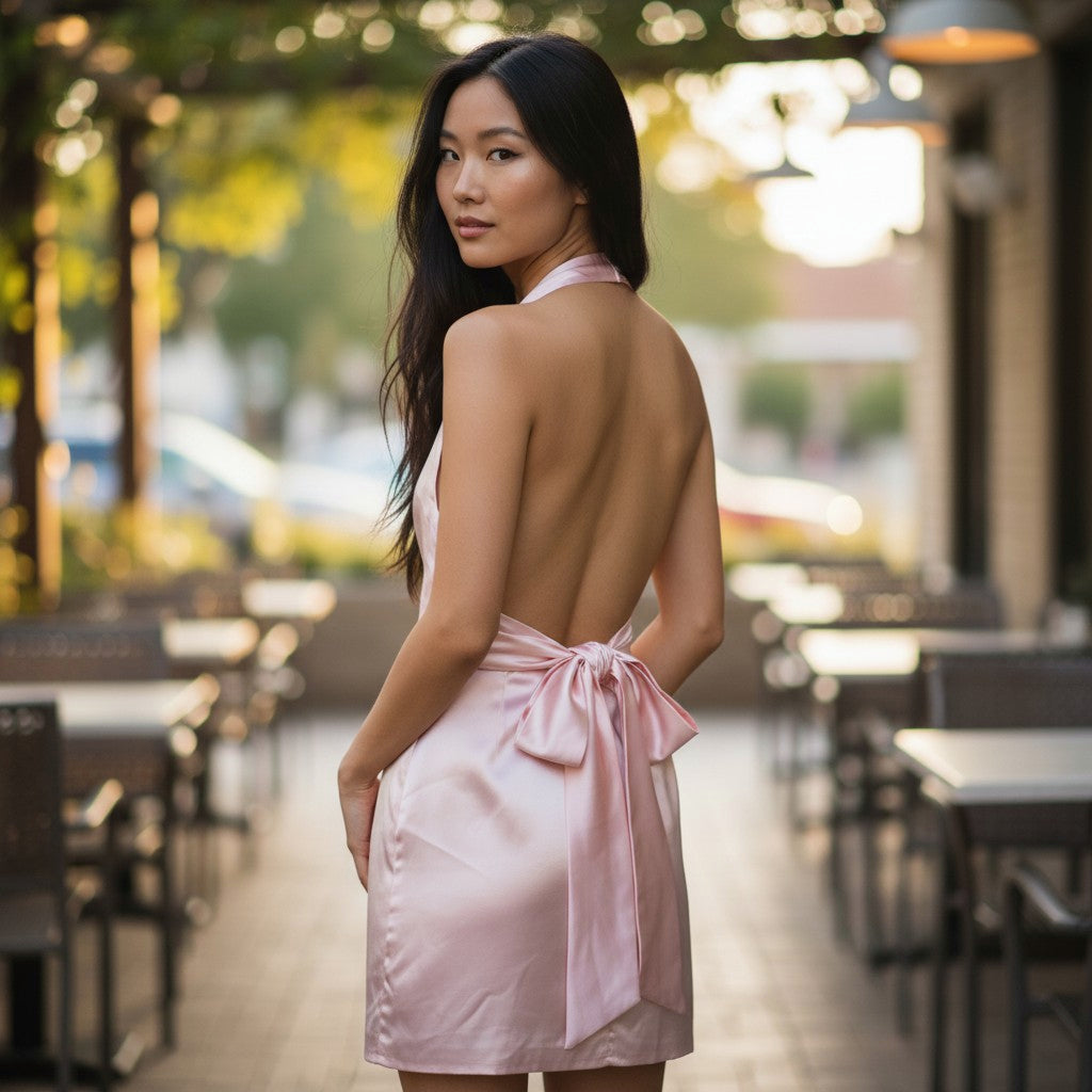 Blushing Belle Satin Dress: Where Elegance Meets Sass