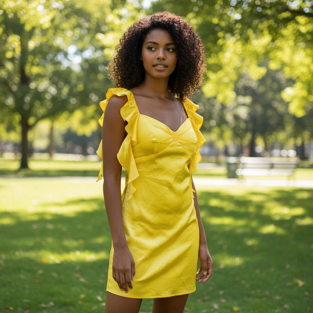 Sunny Delight Ruffled Charm Dress