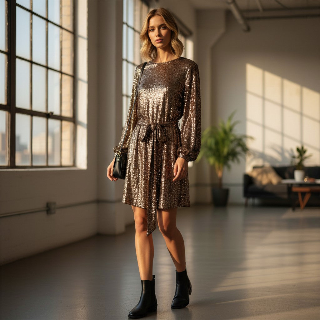 Disco Diva Sequin Dress: Shine Bright, Sparkle Right!