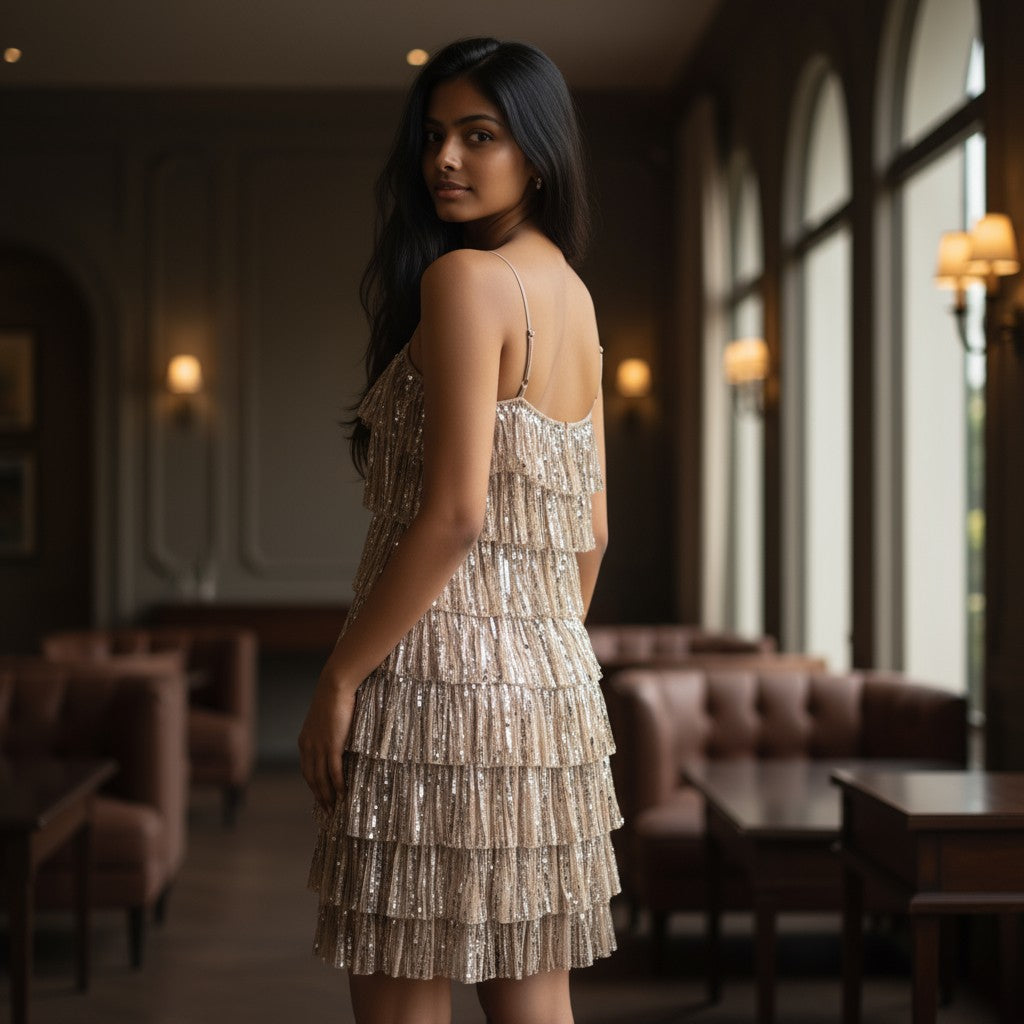 Glimmering Delight: The Perfect Party Fringe Dress