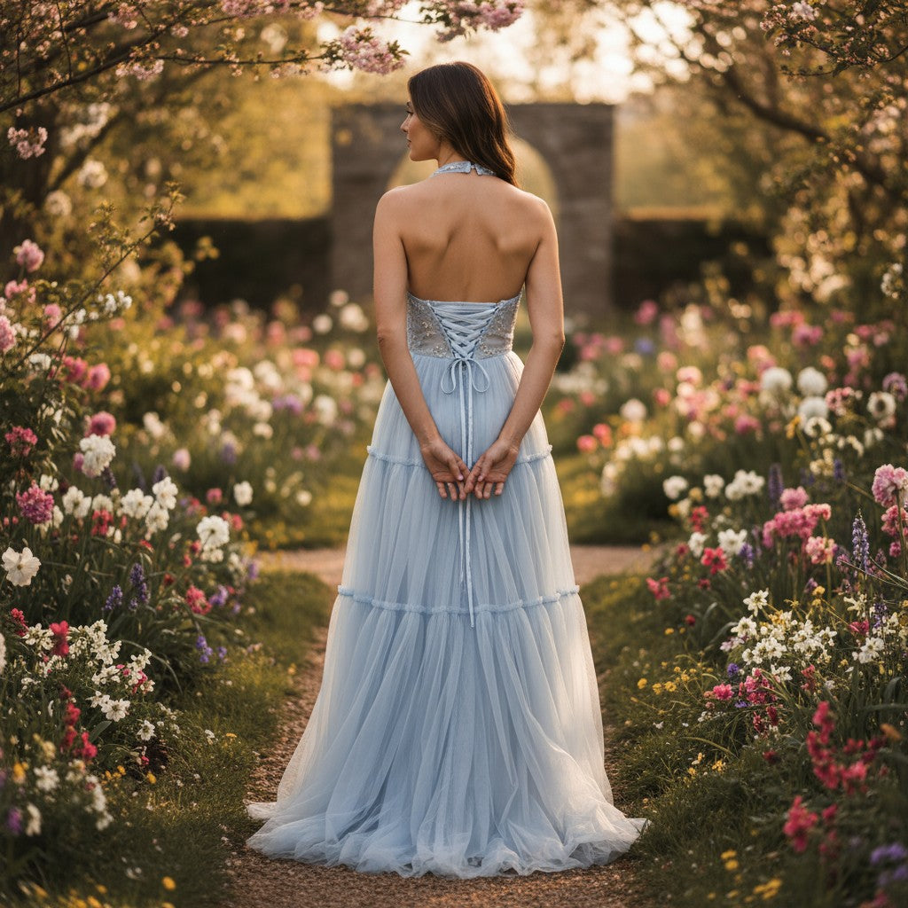 Celestial Charm: Starlit Tulle Party Dress