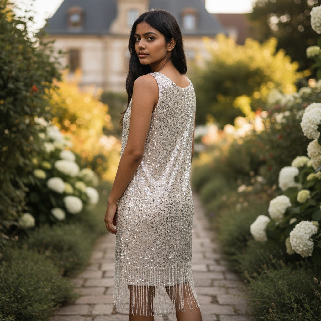 Sparkle & Fringe Fiesta Dress - Let the Good Times Shine!