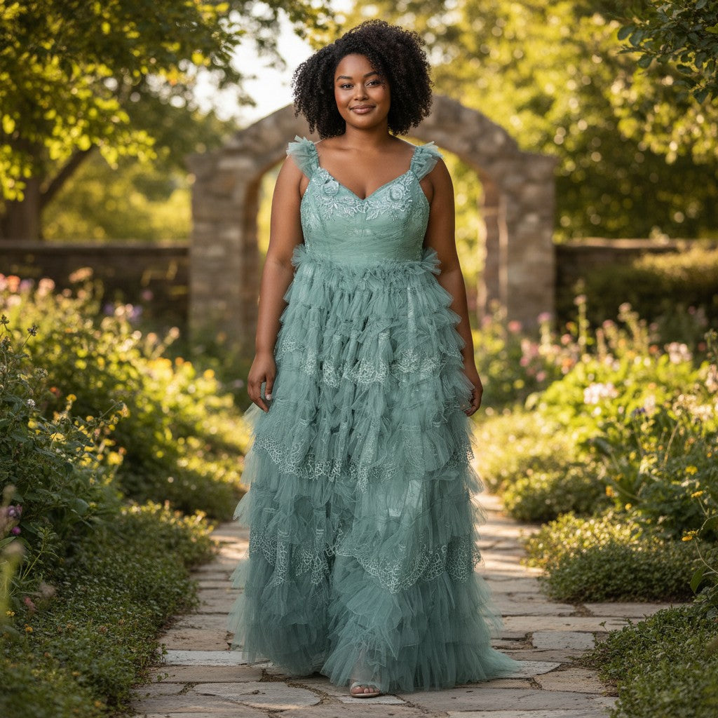 Sequined Party Dress - Mint Fresh Sparkle