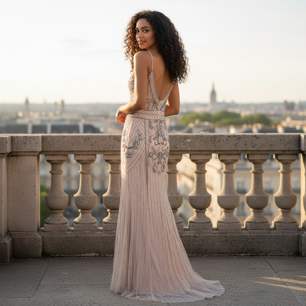 Glimmering Glamour Evening Gown – Shine On, Stardust!