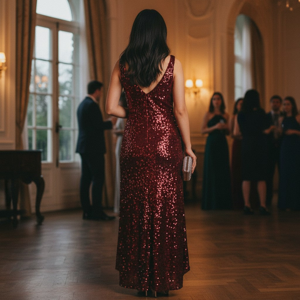 Dazzling Sequin Evening Dress