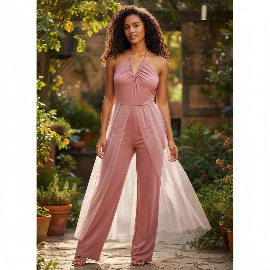 Enchanting Tulle Maxi Jumpsuit - Fairy Tale Vibes Included