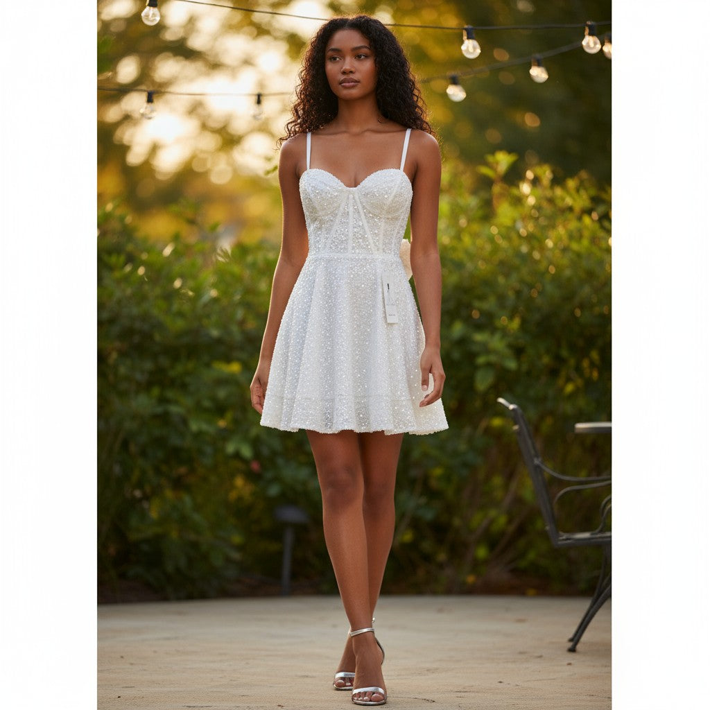 Sparkle & Shine: The Dazzling Little White Dress