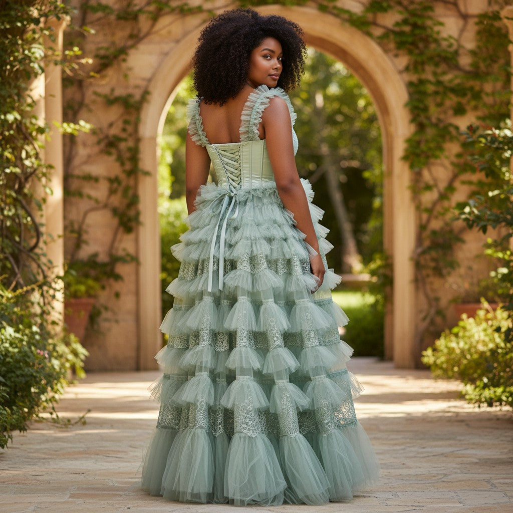 Sequined Party Dress - Mint Fresh Sparkle