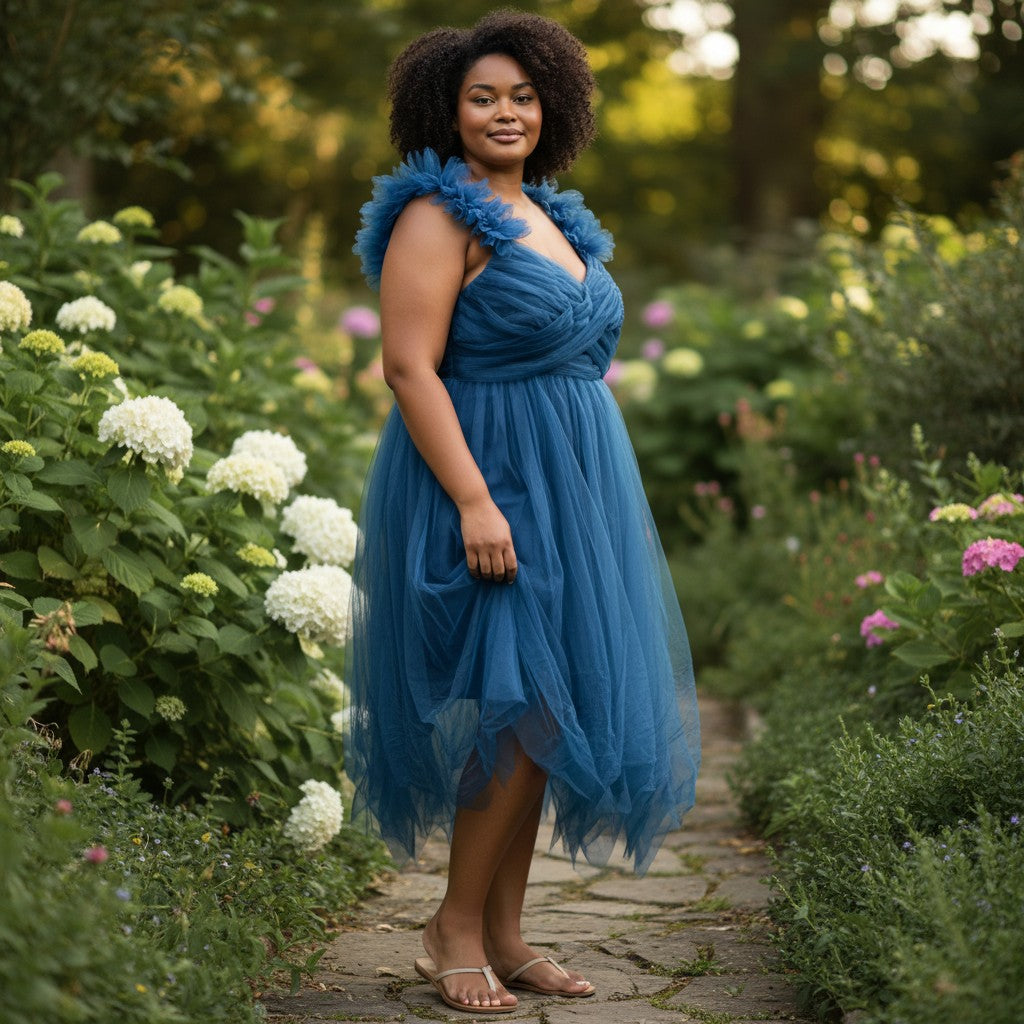 Flirty Floral Strap Midi Dress - Twirl-Worthy!