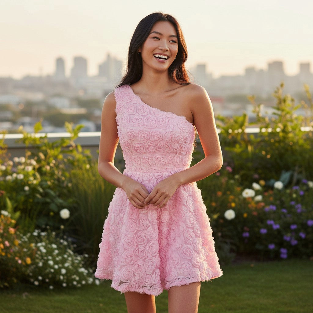 Petalicious Pink Rose Delight Dress