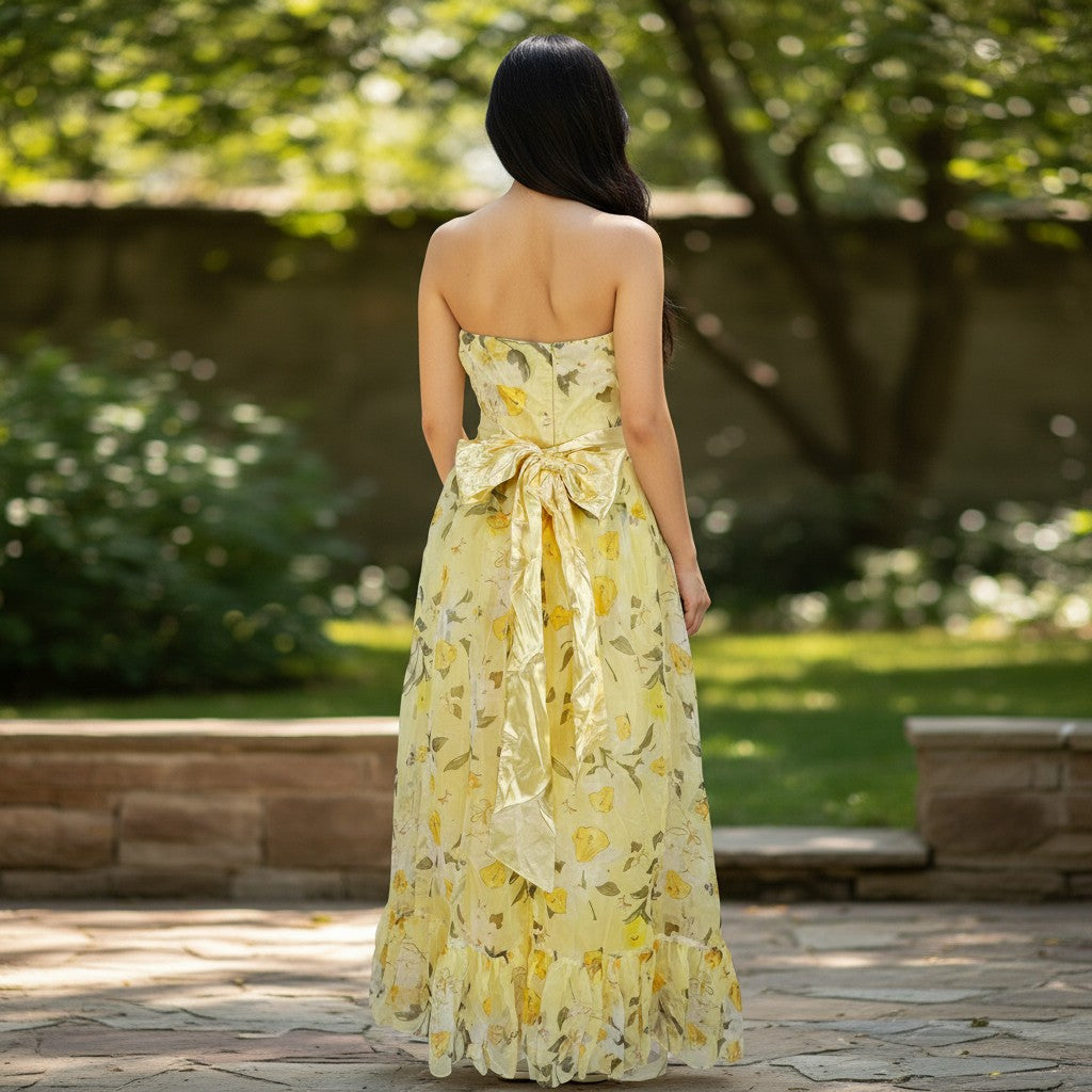 Sunshine Serenade Floral Midi Dress