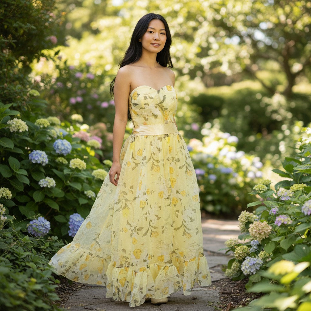 Sunshine Serenade Floral Midi Dress