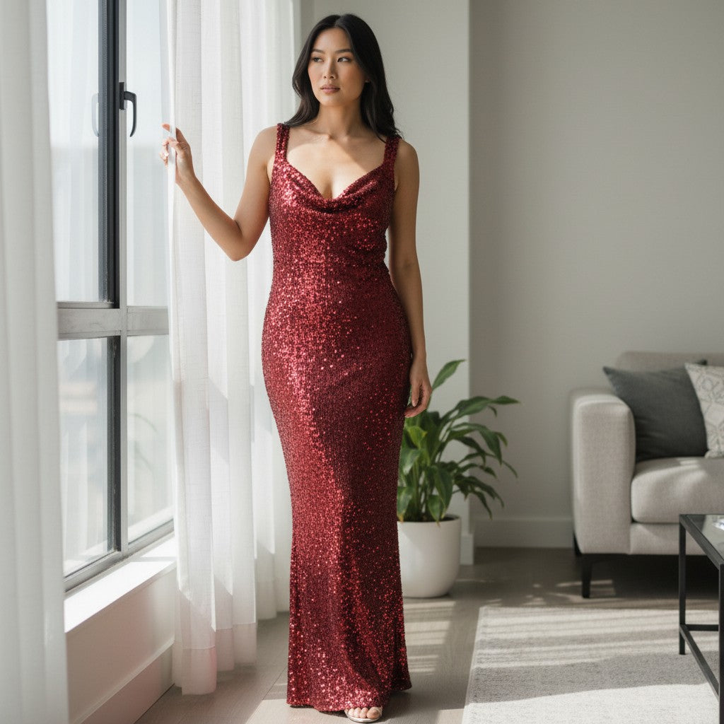 Dazzling Sequin Evening Dress