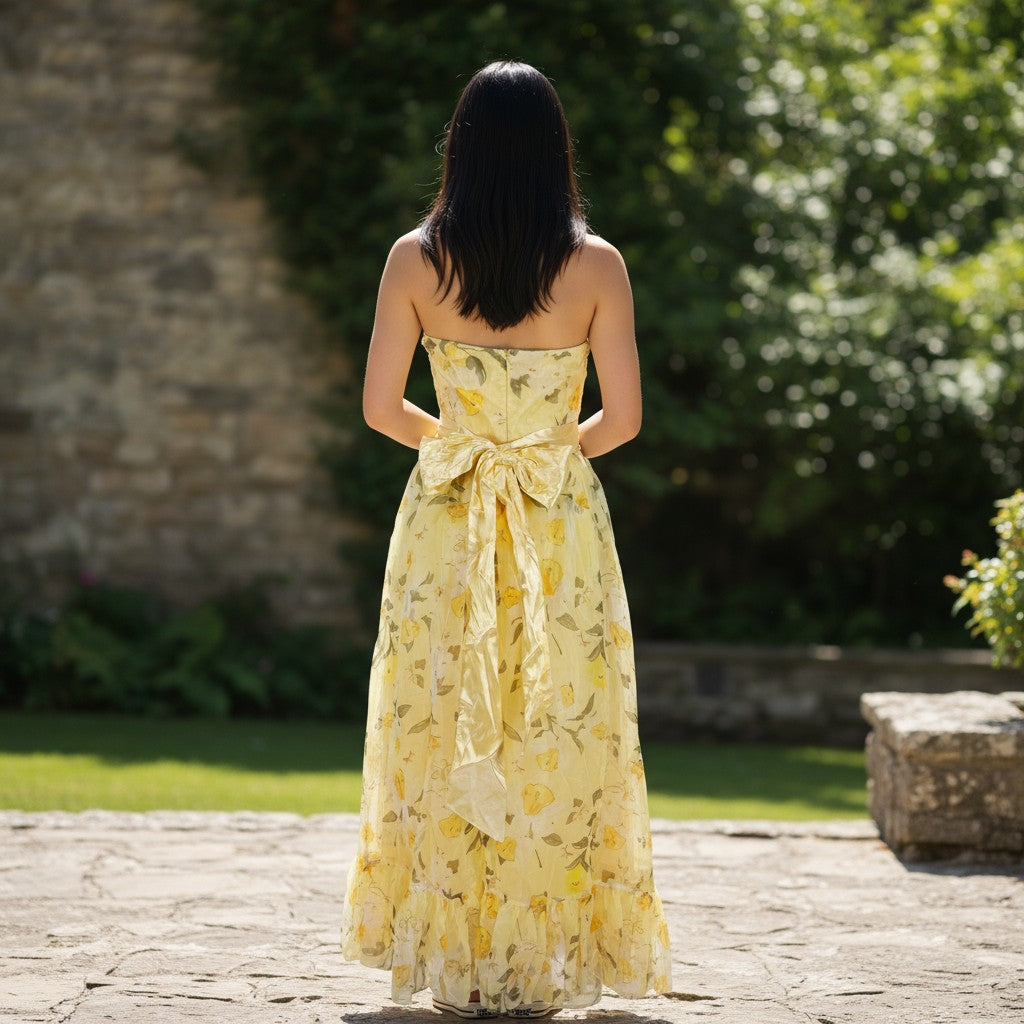 Sunshine Serenade Floral Midi Dress