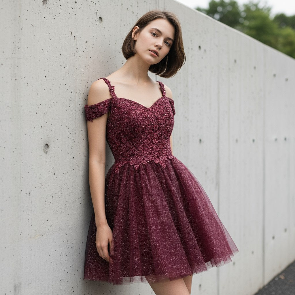 Burgundy Dream: The Tutu-tally Gorgeous Party Dress