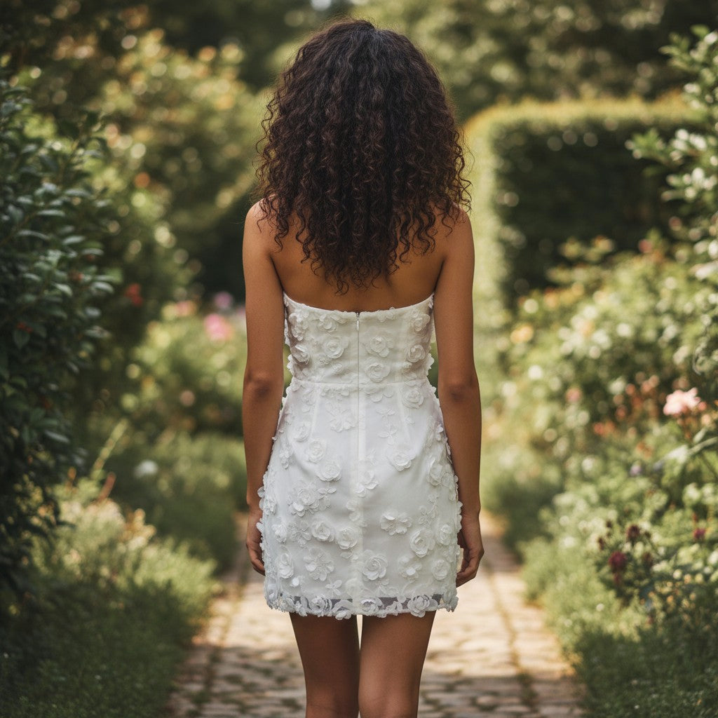 Whimsical White Lace Dream Wedding/Redeption Dress – Float Into Style!